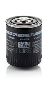 MANN W93021 Фильтр масляный Audi 80,A4,A6,A8VW Passat 2.4,2.6,2.8L