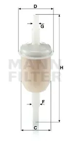 MANN WK312100 Фильтр топливный H101WK