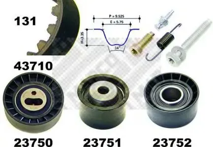 MAPCO 23710 Комплект ремня ГРМ