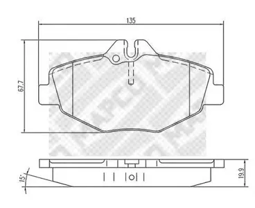 MAPCO 6745 Колодки торм. дисковый тормоз