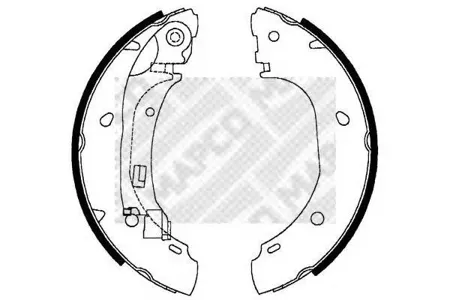 MAPCO 8134 Колодки торм.барабанные Fiat Ducato Фургон (244) 2.8 JTD