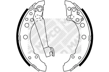 MAPCO 8772 Колодки торм.барабанные комплект VW Polo (6N2) Golf III (1H1) 1.4