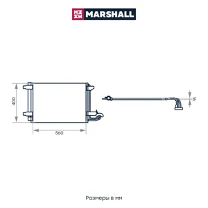 MARSHALL M4991050 Конденсер VAG A3 Octavia II Superb II Golf V-VI 04-