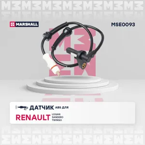 MARSHALL MSE0093 Датчик ABS задн. лев. Renault: Logan I 04-, Sandero I 07-, Twingo I 93- (MSE0093)