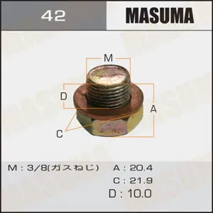 MASUMA 42 Болт (пробка) маслосливной