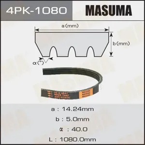 MASUMA 4PK1080 Ремень поликлиновой Toyota Chaser (92-) 2.0i Suzuki Grand Vitara (98-) 2.5i Kia Carens I (99-) 1.8i