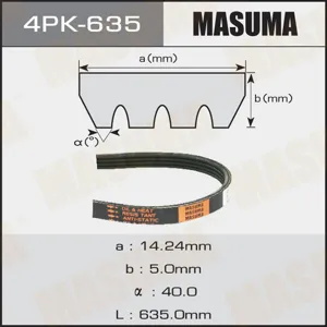 MASUMA 4PK635 Ремень поликлиновой 4PK- 635
