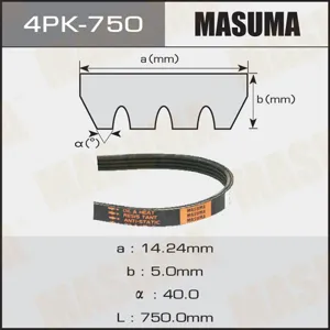 MASUMA 4PK750 Ремень поликлиновой