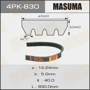 MASUMA 4PK830 Ремень поликлиновой Toyota Corolla 1.3 16V 98>