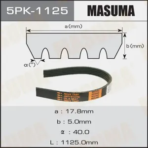 MASUMA 5PK1125 Ремень поликлиновой Шеви URBAN Mitsubishi Lancer 1.8 92> Pajero HYUNDA