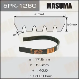 MASUMA 5PK1280 Ремень поликлиновой