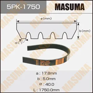 MASUMA 5PK1750 Ремень генератора Ларгус, Renault Logan , Sandero , Clio II, Kangoo
