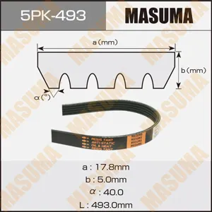 MASUMA 5PK493 Ремень поликлиновой