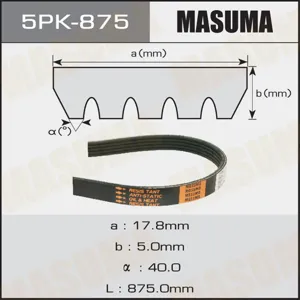 MASUMA 5PK875 Ремень поликлиновой Ford Escort VII Mondeo I-II 1,8TD, Subaru