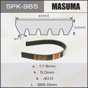MASUMA 5PK965 Ремень поликлиновой 5PK0965