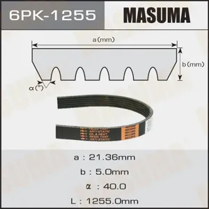 MASUMA 6PK1255 Ремень поликлиновой
