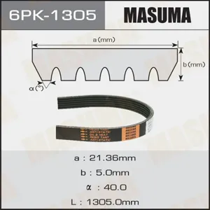 MASUMA 6PK1305 Ремень поликлиновой Ford Focus II 2.0CMax1.82.0 04- Mazda 3
