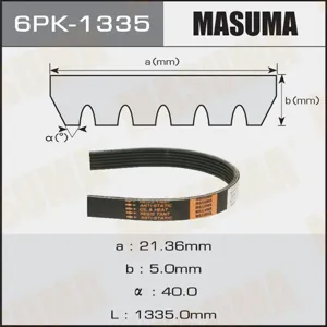 MASUMA 6PK1335 Ремень поликлиновой , VW Transporter IV 90-, Audi A6 94-, Chrysler 300M 98-