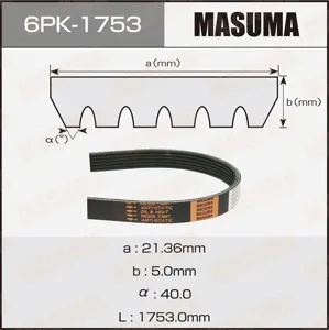 MASUMA 6PK1753 Ремень привода навесного оборудования