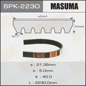 MASUMA 6PK2230 Ремень приводной Toyota Land Cruiser 200 (08-)4.7i Chevrolet Niva 2