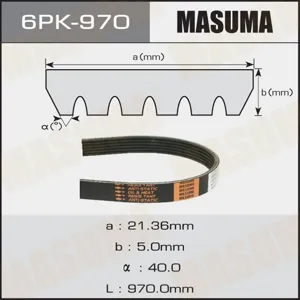MASUMA 6PK970 Ремень поликлиновой