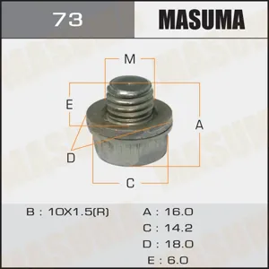 MASUMA 73 Кольцо уплотнительное Toyota