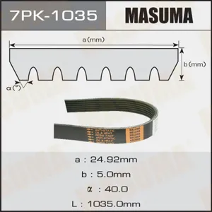 MASUMA 7PK1035 Ремень поликлиновой Renault , Nissan BMW E38E31 5.0 94-01,