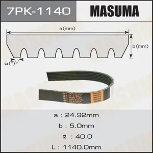 MASUMA 7PK1140 Ремень поликлиновой Nissan Qashqai Micra Note Tiida 1.61.8 05>