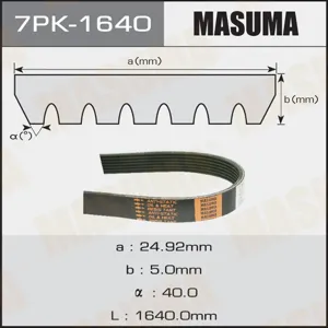 MASUMA 7PK1640 Ремень поликлиновой Toyota Nissan Hilux LC Prado Patrol