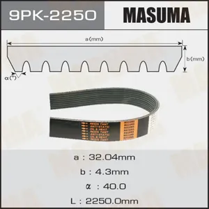 MASUMA 9PK2250 Ремень привода навесного оборудования