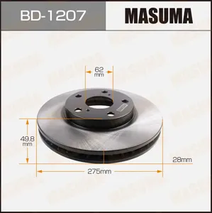 MASUMA BD1207 Диск торм.