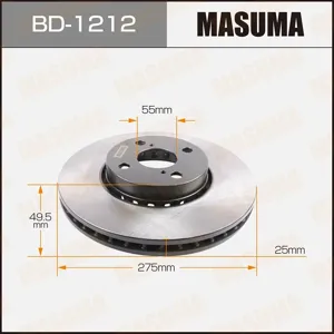 MASUMA BD1212 Диск торм.перед.вент.