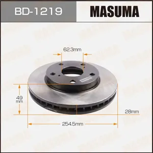 MASUMA BD1219 Диск торм.перед.вент.