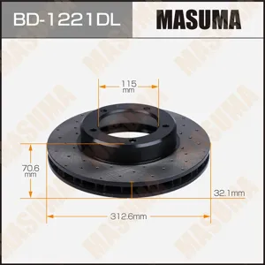 MASUMA BD1221DL Диск торм.перед. перфорированный Toyota Land Cruiser 100 4.74.2TD 98>