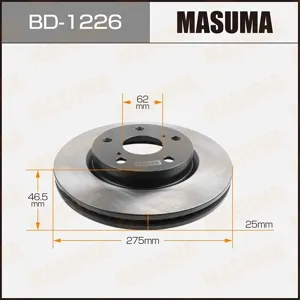 MASUMA BD1226 Диск торм.перед.вент.