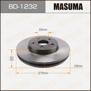 MASUMA BD1232 Диск торм.перед.вент.