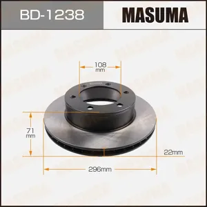 MASUMA BD1238 Диск торм.перед.вент.