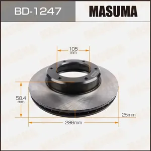 MASUMA BD1247 Диск торм.перед.вент.