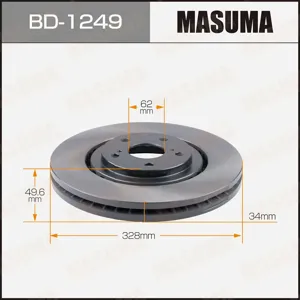 MASUMA BD1249 Диск тормозной