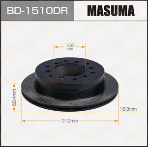 MASUMA BD1510DR Диск тормозной
