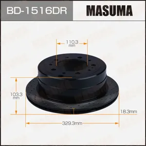 MASUMA BD1516DR Диск тормозной
