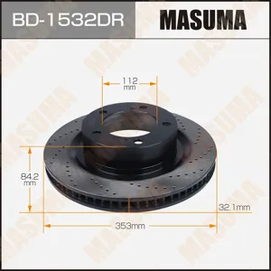MASUMA BD1532DR Диск торм.перед. перфорированный Toyota Land Cruiser 2.4-4.5 all <97