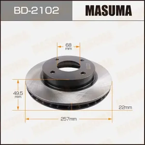 MASUMA BD2102 Диск торм. пер.