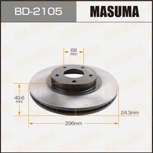 MASUMA BD2105 Диск торм.перед.вент.
