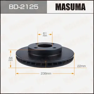 MASUMA BD2125 Диск тормозной