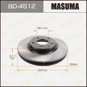 MASUMA BD4512 Диск торм.перед. Mazda 6CX-5 2.02.2TD 11>