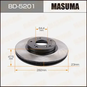 MASUMA BD5201 Диск тормозной (упаковка 2 шт, цена за 1 шт)