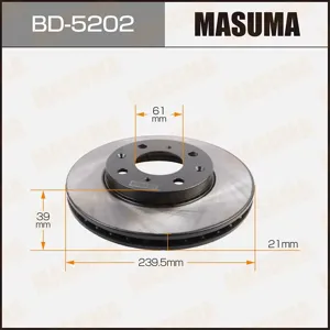 MASUMA BD5202 Диск торм.перед.вент.
