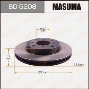 MASUMA BD5208 Диск торм.перед.вент.