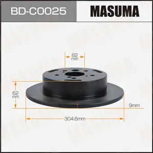 MASUMA BDC0025 Диск тормозной